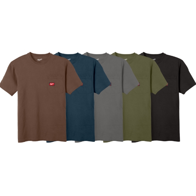 Milwaukee 605 Series GRIDIRON Short Sleeve Pocket T-Shirt - BC ...