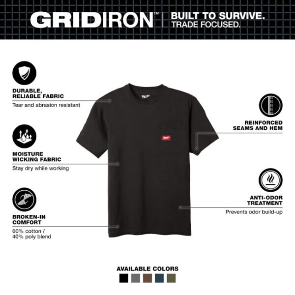 Milwaukee 605 Series GRIDIRON Short Sleeve Pocket T-Shirt