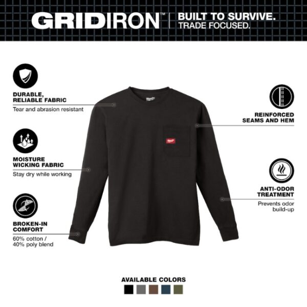 Milwaukee 606 Series GRIDIRON Long Sleeve Pocket T-Shirt