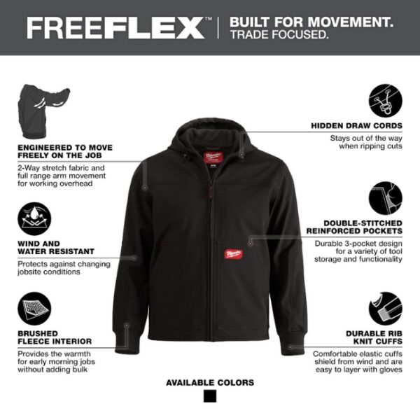 648x648 (2).pdf - 2023-07-11T124639.929 Milwaukee 312B FREEFLEX Softshell Hooded Jacket - Black
