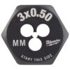 Milwaukee 49-57-5311 M3-0.50mm 1" Hex Threading Die