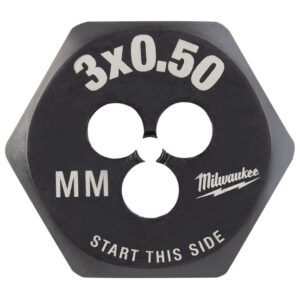 Milwaukee 49-57-5311 M3-0.50mm 1" Hex Threading Die