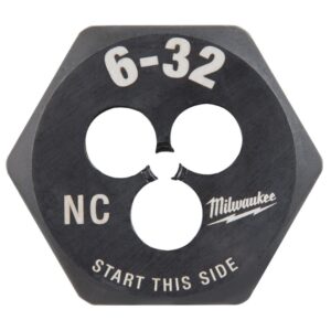 Milwaukee 49-57-5315 6-32 NC 1" Hex Threading Die