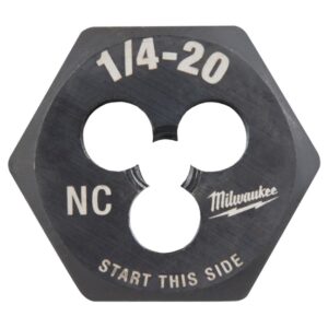 Milwaukee 49-57-5334 1/4"-20 NC 1" Hex Threading Die