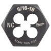 Milwaukee 49-57-5342 5/16"-18 NC 1" Hex Threading Die