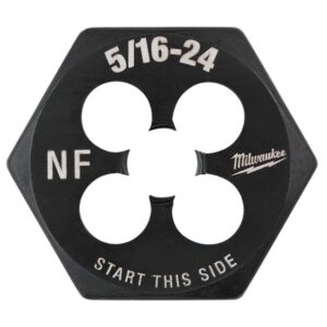 Milwaukee 49-57-5344 5/16"-24 NF 1" Hex Threading Die
