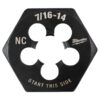 Milwaukee 49-57-5355 7/16"-14 NC 1" Hex Threading Die