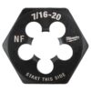 Milwaukee 49-57-5357 7/16"-20 NF 1" Hex Threading Die