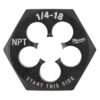 Milwaukee 49-57-5391 1/4"-18 NPT 1-7/16" Hex Threading Die