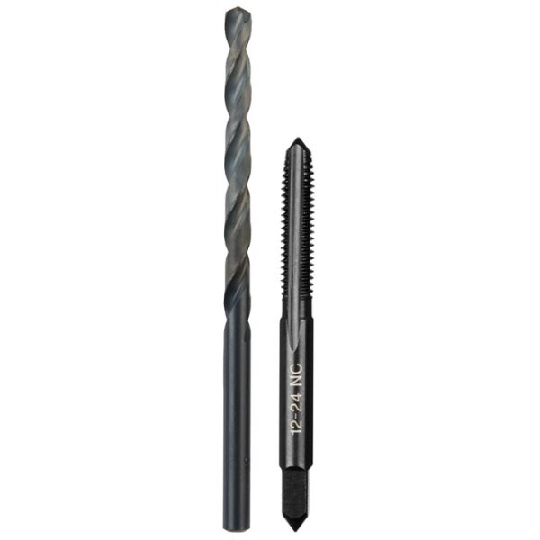 Milwaukee 49-57-5530 12-24 NC Straight Flute Plug Tap and #16 Drill Bit