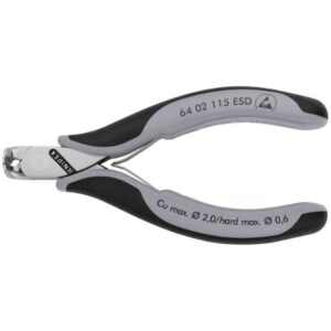 Knipex 6402115ESD 4-1/2" (115mm) Electronics End Cutting Nippers - ESD