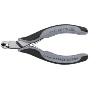 Knipex 6432120ESD 4-3/4" (120mm) Electronics End Cutting Nippers - ESD