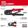 Milwaukee 48-22-3074 Ratcheting Pass-Through Crimper and Stripper