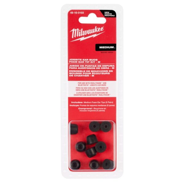 Milwaukee 49-16-0103 Jobsite Ear Buds Foam Ear Tip Kit - Medium