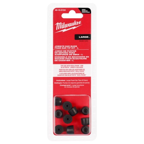 Milwaukee 49-16-0104 Jobsite Ear Buds Foam Ear Tip Kit - Large