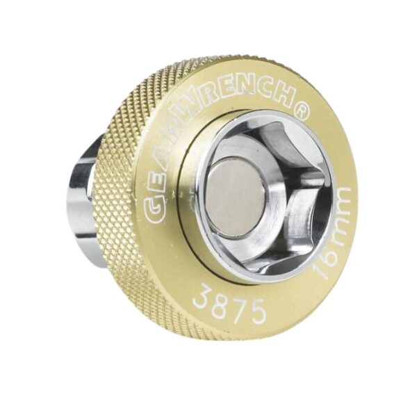 GearWrench 3870D 3/8" Drive 6-Point Magnetic Oil Drain Plug Metric Socket 7-Piece Set