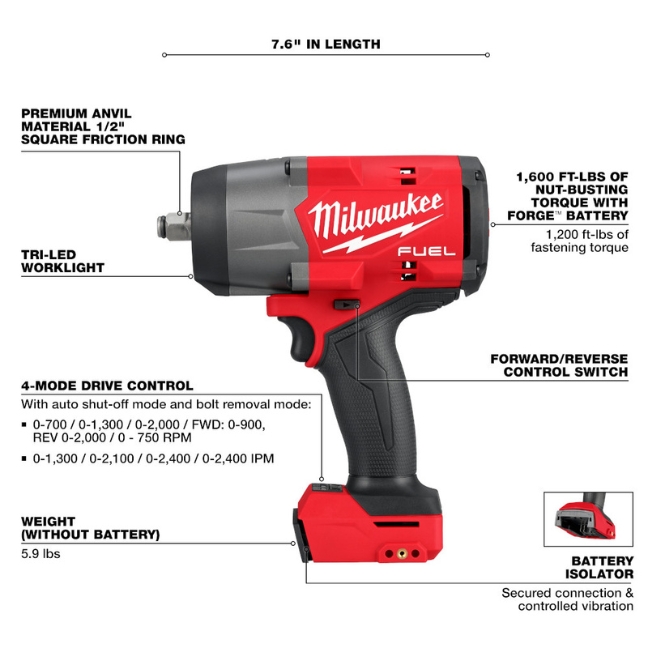 Milwaukee 2967-22 M18 FUEL 1/2
