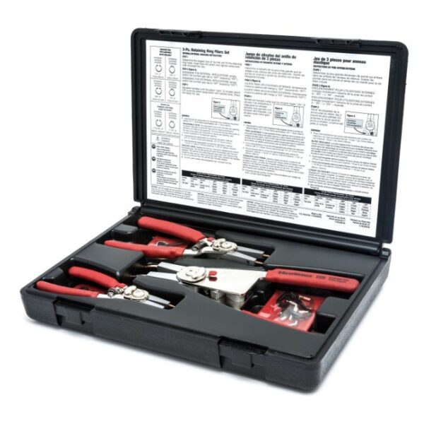 GearWrench 68-079G Interchangeable Tip Convertible Retaining Ring Plier Set