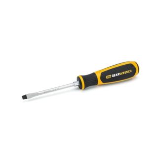 GearWrench 80013H Slotted Dual Material Handle Screwdriver 1/4" x 4"