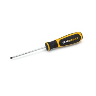 GearWrench 80015H Slotted Dual Material Handle Screwdriver 1/8" x 3"