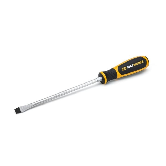 GearWrench 80022H Slotted Dual Material Handle Screwdriver 3/8" x 8"