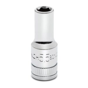 GearWrench 80140S-06 1/4" Drive 6-Point Mid-Length Metric Socket - 5.5mm