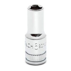 GearWrench 80141S-06 1/4" Drive 6-Point Mid-Length Metric Socket - 6mm