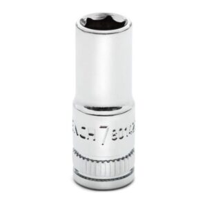GearWrench 80142S-06 1/4" Drive 6-Point Mid-Length Metric Socket - 7mm