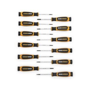 GearWrench 80057H Micro Phillips/Slotted/TORX Dual Material Handle Screwdriver Set