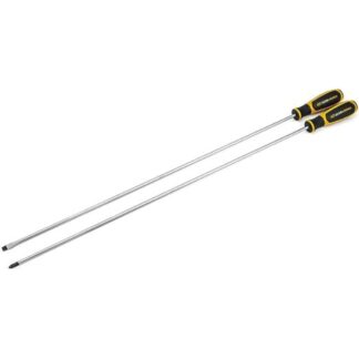 GearWrench 80069H 4-Piece Phillips & Slotted Screwdriver Set - Dual Material Handle, Non-Slip Tips