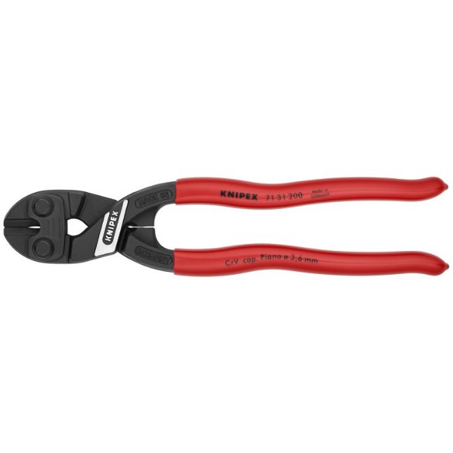 Knipex 7131200 8" (200mm) COBOLT High Leverage Compact Bolt Cutters - Notched Blade