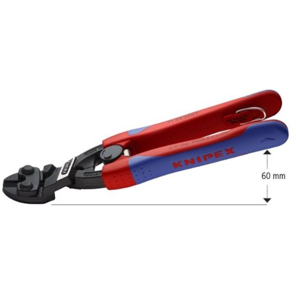 Knipex 7122200TBKA 8" COBOLT High Leverage 20° Angled Compact Bolt Cutters - Tether Point