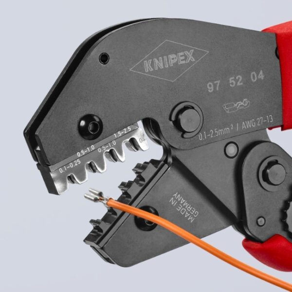 Knipex 975204 -7 Knipex 975204 10" Crimping Pliers for Non-Insulated Open Plug-Type Connectors
