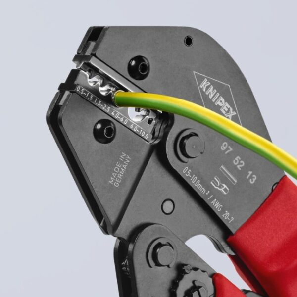 Knipex 975213 -6 Knipex 975213 10" Crimping Pliers for Non-insulated Crimp Terminals, Tube and Compression Cable Lugs