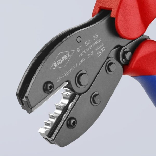 Knipex 975233 -4 Knipex 975233 8-1/2" Crimping Pliers for Non-insulated Crimp Terminals, Tube and Compression Cable Lugs