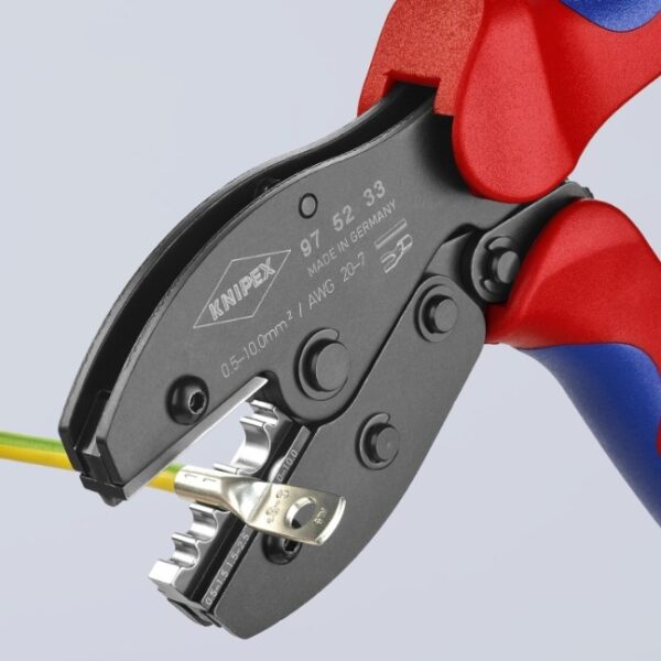 Knipex 975233 -6 Knipex 975233 8-1/2" Crimping Pliers for Non-insulated Crimp Terminals, Tube and Compression Cable Lugs