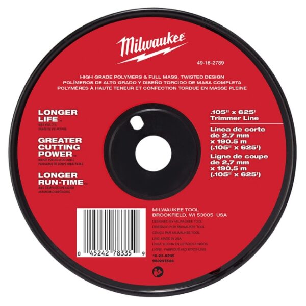 Milwaukee 49-16-2789 .105" x 625ft Trimmer Line