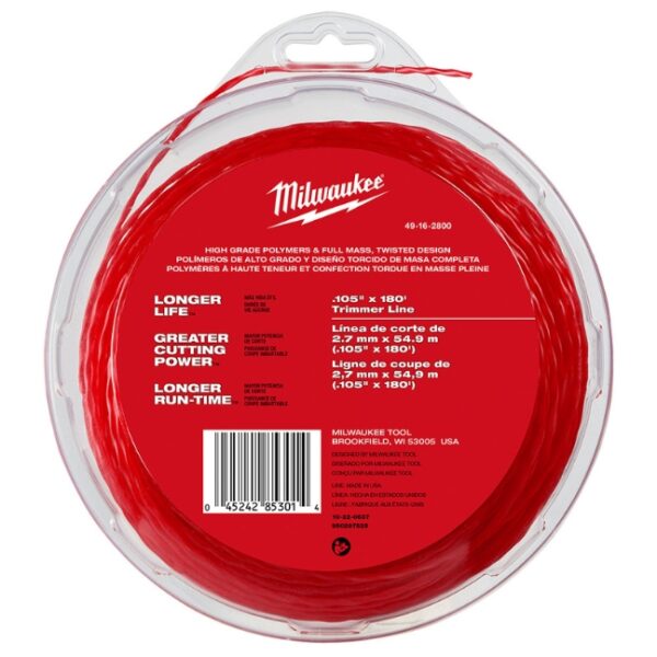 Milwaukee 49-16-2800 .105" x 180ft Trimmer Line