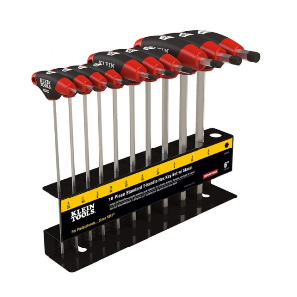 Klein JTH610E 6" SAE T-Handle Hex Key Set 10-Piece