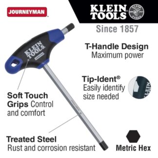 Klein JTH6M10 10mm x 6" Metric T-Handle Ball-End Hex Key