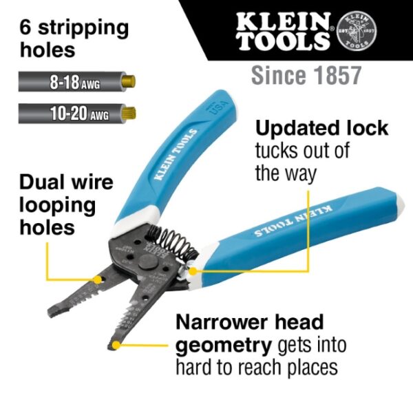 Klein K11095 KLEIN-KURVE 8-20 AWG Wire Stripper/Cutter