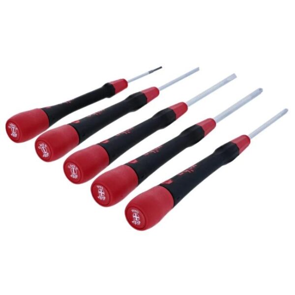 Wiha 26195 PICOFINISH Precision Phillips and Slotted Screwdriver Set 5-Piece
