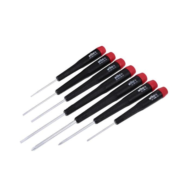 Wiha 26197 Precision Phillips and Slotted Screwdriver Set 7-Piece