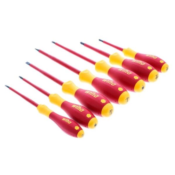 Wiha 32097 SOFTFINISH Insulated Screwdriver Set SL/PH/SQ 7-Piece