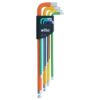 Wiha 66980 Colour Coded Ball End Metric Hex L-Key Set