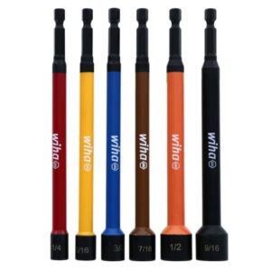 Wiha 70486 Colour Coded Magnetic Imperial Nut Setter Set 6-Piece