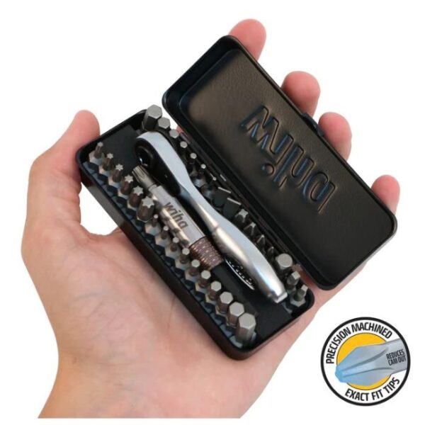 Wiha 74996 1/4" Drive Ratchet and Bit Set