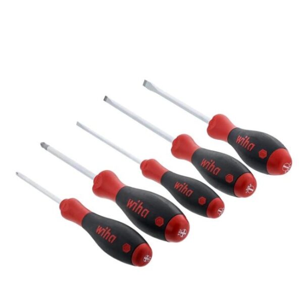 Wiha 30277 SOFTFINISH Phillips and Slotted Screwdriver Set 5-Piece