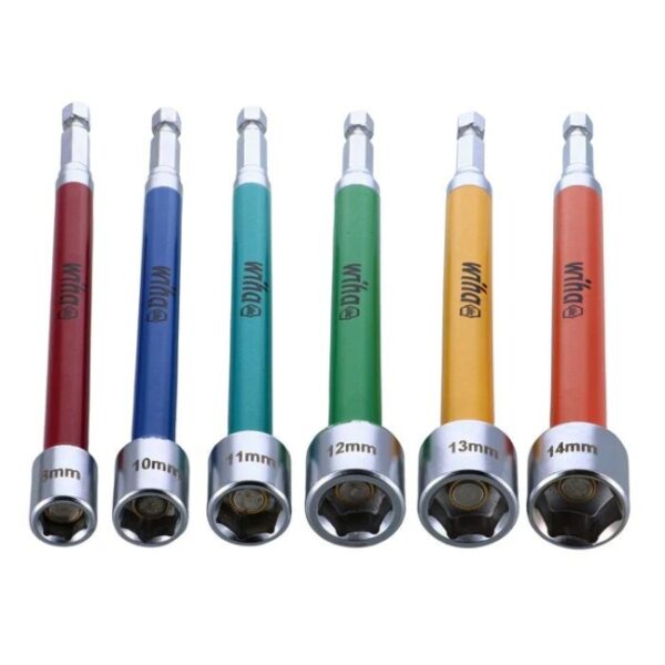 Wiha 70487 Colour Coded Magnetic Metric Nut Setter Set 6-Piece