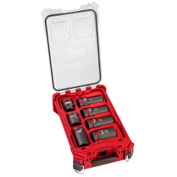 Milwaukee 49-66-7840 PACKOUT SHOCKWAVE IMPACT DUTY 1" Drive Metric/SAE Wheel Service Socket Set